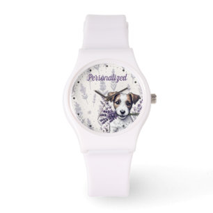 Reloj De Pulsera Lavender Terrier Love