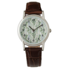 Reloj De Pulsera Lavender White Delphinium Flowers  