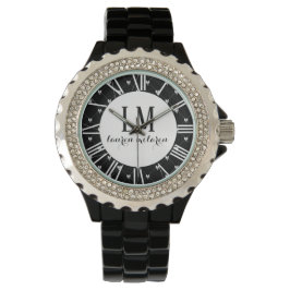 Reloj De Pulsera Lazo personalizado en blanco y negro