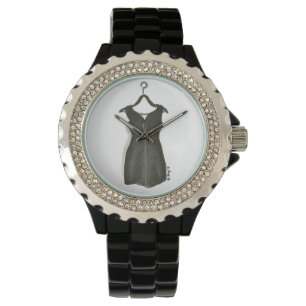 Reloj De Pulsera LBD Pequeño Vestido Negro Ropa Estilo Mostonista