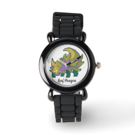 Reloj De Pulsera Leaf Dragon Pixel art