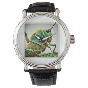 Reloj De Pulsera Leafrolling grasshopper 050824IREF238 - Watercolor