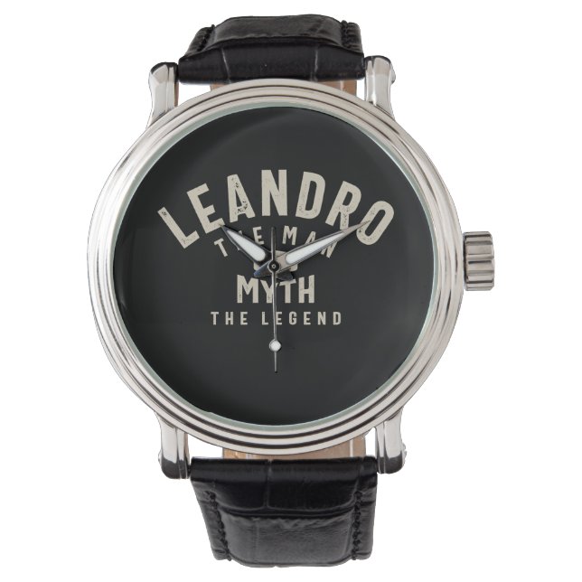 Reloj De Pulsera Leandro Personalizado Nombre (Anverso)