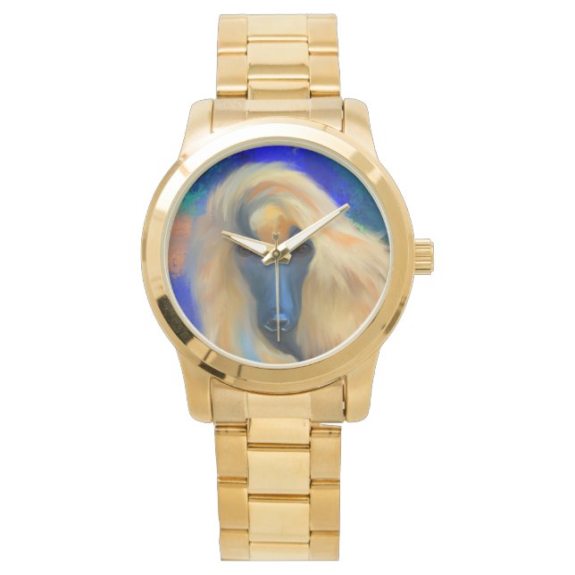 Reloj De Pulsera Lebrel afgano      (Anverso)
