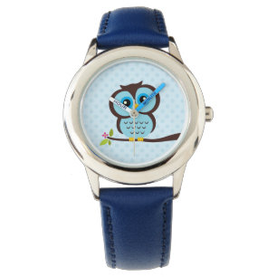 Reloj De Pulsera Lechuza Azul Cuta
