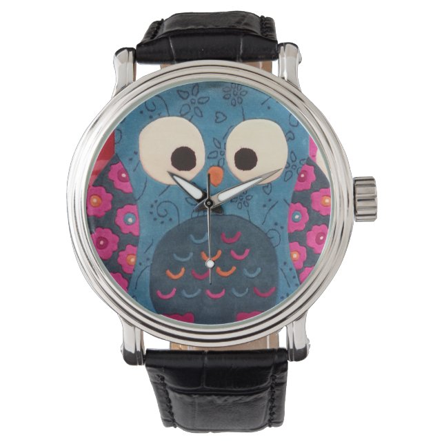 Reloj De Pulsera Lechuza colorida (Anverso)