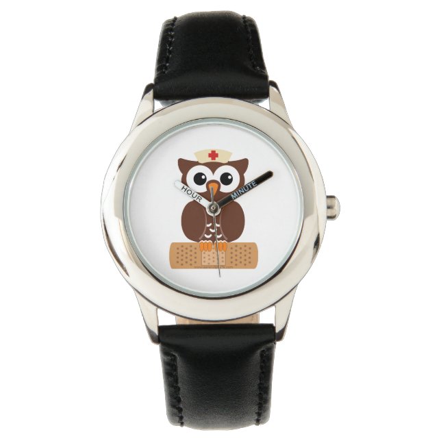 Reloj De Pulsera Lechuza de enfermera (sin bandaid) (Anverso)