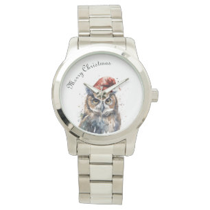 Reloj De Pulsera Lechuza de invierno encantada, personalizado