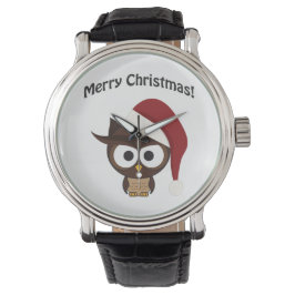 Reloj De Pulsera Lechuza furiosa de navidad