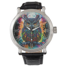 Reloj De Pulsera Lechuza hippy con fantasía psicodélica