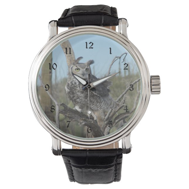 Reloj De Pulsera Lechuza Horneada (Anverso)