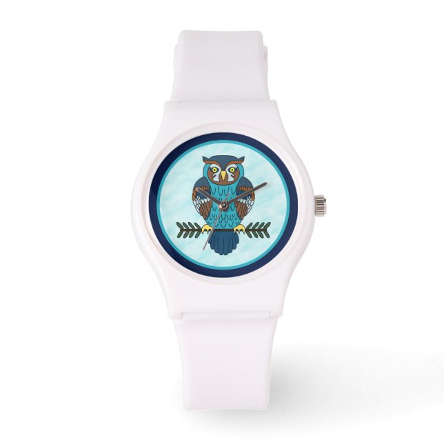 Reloj De Pulsera Lechuza Nórdica de Arte Popular (Anverso)