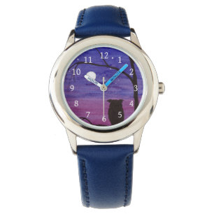 Reloj De Pulsera Lechuza y luna llena