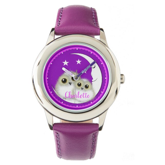 Reloj De Pulsera Lechuzas caprichosas personalizadas (Anverso)