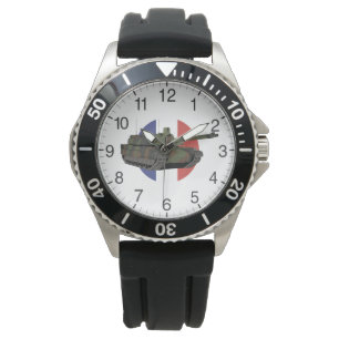Reloj De Pulsera Leclerc del tanque francés con bandera