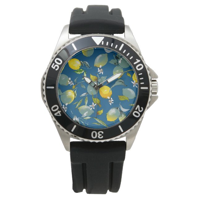 Reloj De Pulsera Lemones acuarelas 28 (Anverso)