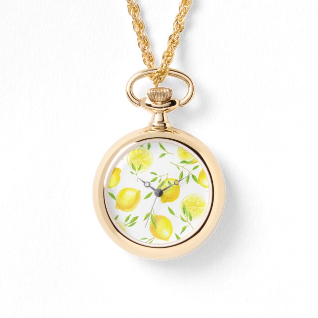 Reloj De Pulsera Lemones y hojas (Anverso)