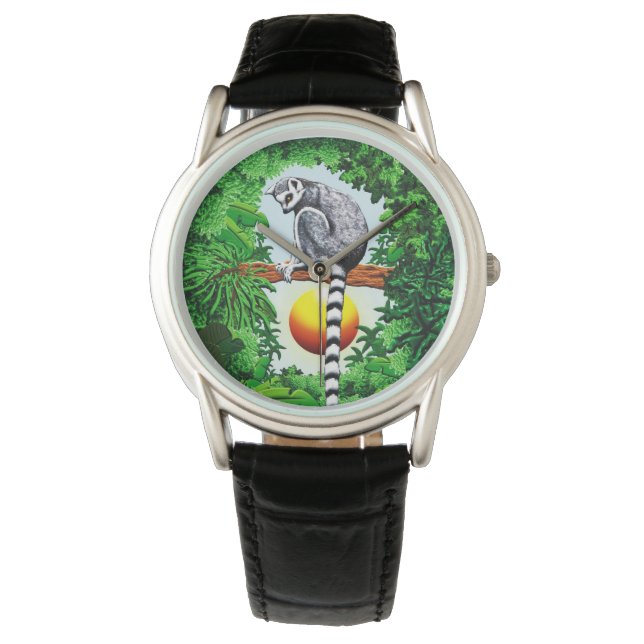 Reloj De Pulsera Lemur de Madagascar (Anverso)