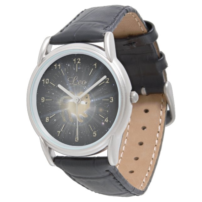 Reloj De Pulsera Leo de oro brillante (Angular)