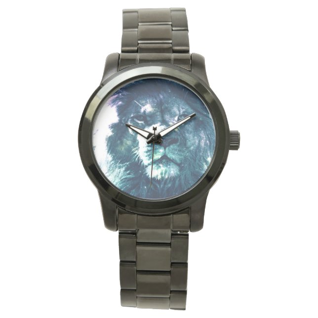 Reloj De Pulsera Leo Lion Verde azulada Watch (Anverso)