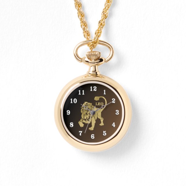 Reloj De Pulsera Leo Lion Zodiac (Anverso)