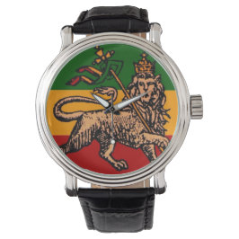 Reloj De Pulsera León de la Bandera Etíope de Judá