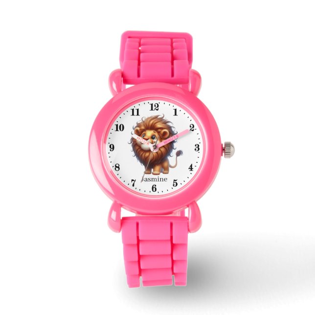 Reloj De Pulsera León de los chicas de Cuta añada nombre (Anverso)