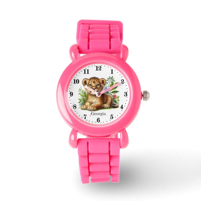 Reloj De Pulsera León de los chicas de Cuta añada nombre (Anverso)