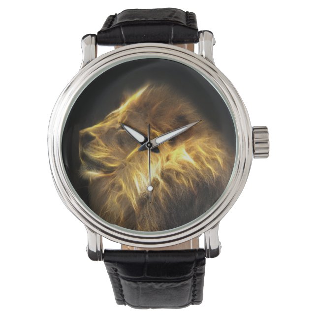 Reloj De Pulsera León fractal (Anverso)