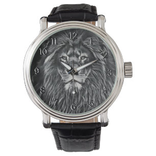 Reloj De Pulsera León gris majestuoso