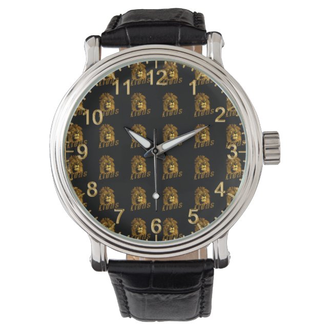 Reloj De Pulsera León macho con nombre de león, (Anverso)