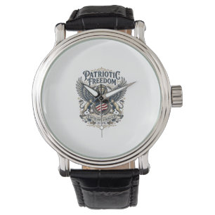Reloj De Pulsera León Patriótico Águila Animal Guardián Híbrido Pat
