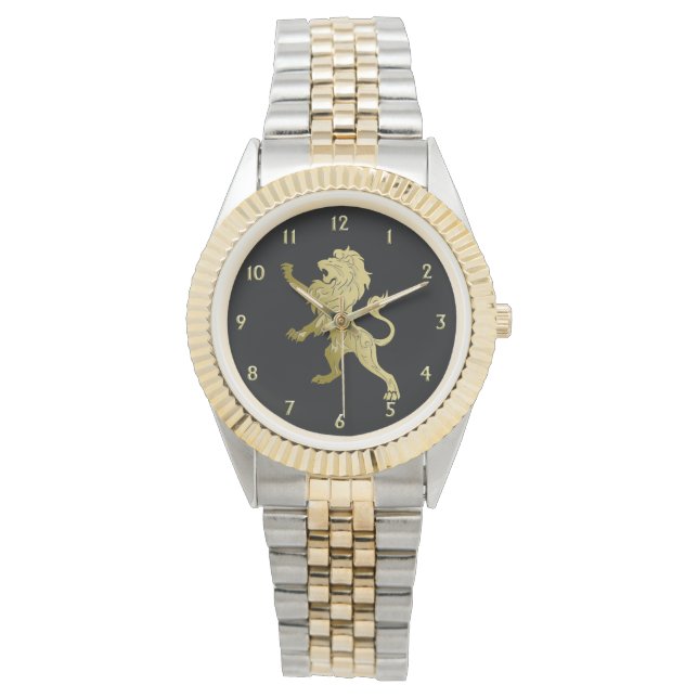 Reloj De Pulsera León real de oro (Anverso)