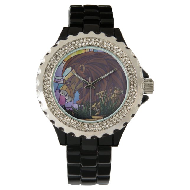Reloj De Pulsera León Rey y Cubos (Anverso)