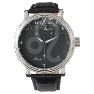 Reloj De Pulsera León Rótulo Zodiac Lluvia Purpurina de goteo asomb
