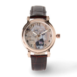Reloj De Pulsera león rugiendo el arte realista de la vida salvaje