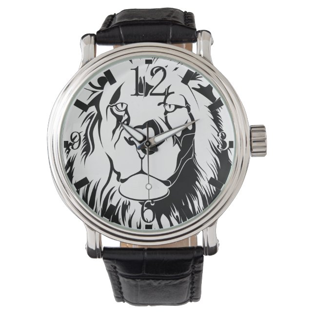 Reloj De Pulsera León Tribal 002 (Anverso)