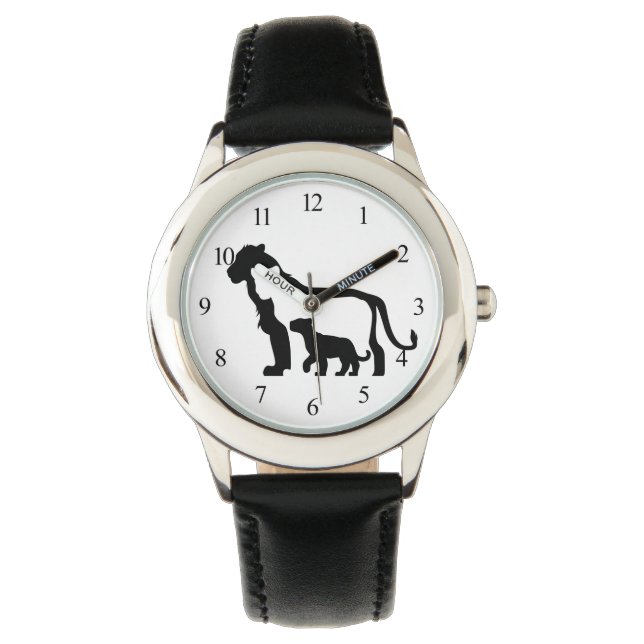 Reloj De Pulsera Leones blancos y negros (Anverso)