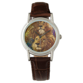 Reloj De Pulsera Leones de la fantasía de Safari africana