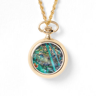 RELOJ DE PULSERA LEOPARD GREEN EYES GAZER