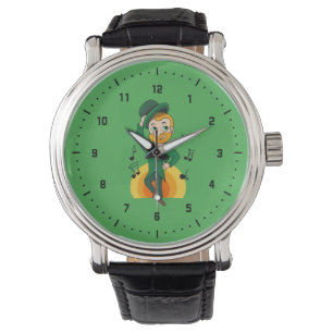 Reloj De Pulsera Leprechaun bailando, personalizado de San Patricio