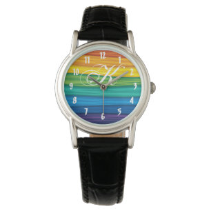 Reloj De Pulsera Lesbia de la bandera arcoíris lgbtq personalizada