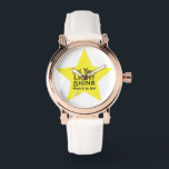 Reloj De Pulsera Let Your Light Shine Bible Verse Yellow Star<br><div class="desc">This beautiful and meaningful watch features a yellow star and the words of Jesus in the Gospel of Matthew encouraging us to shine.</div>