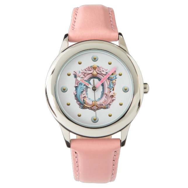 Reloj De Pulsera Letra barroca o pastel (Anverso)