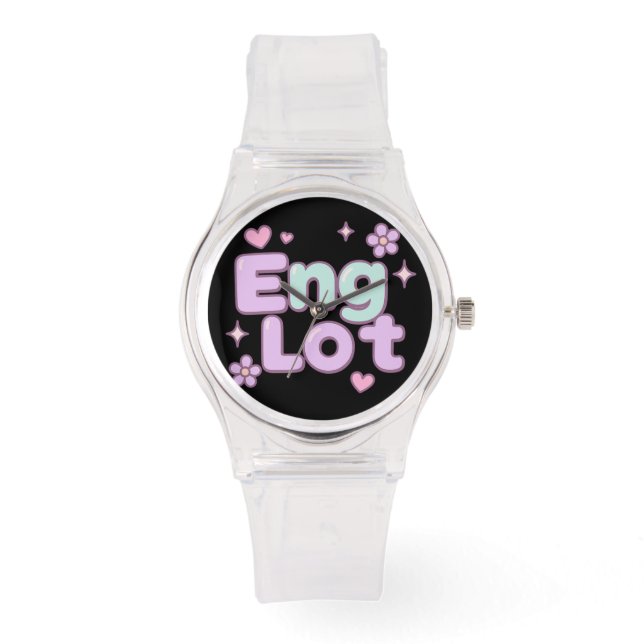 Reloj De Pulsera Letra Burbuja Kawaii Englot (Anverso)