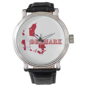 Reloj De Pulsera Letra danesa moderna danesa recuerdo de la bandera