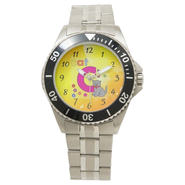 Reloj De Pulsera Letra de gato C Watch (Anverso)