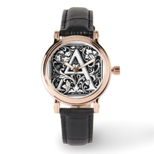 Reloj De Pulsera Letra monograma a estilo William Morris