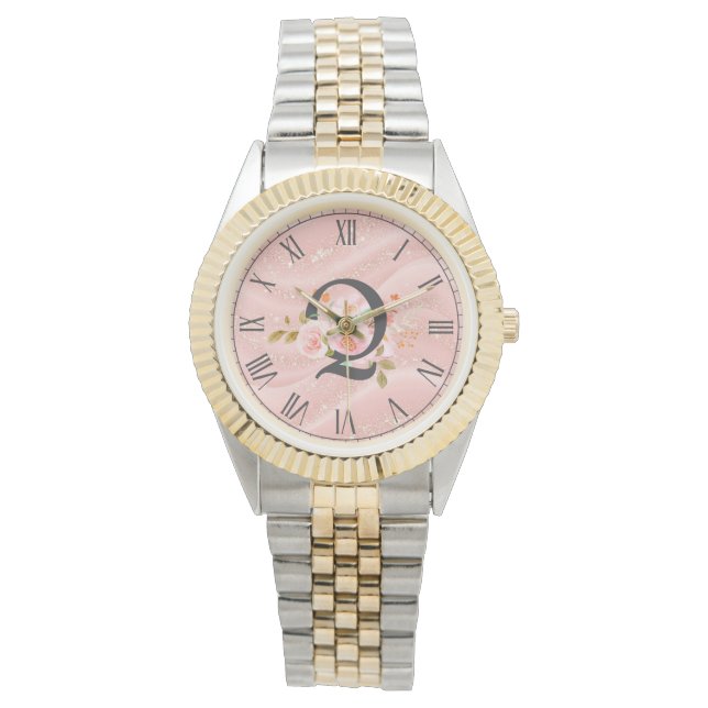 Reloj De Pulsera Letra Q (Anverso)