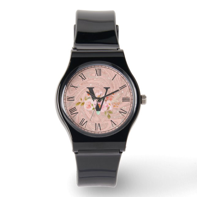Reloj De Pulsera Letra V (Anverso)